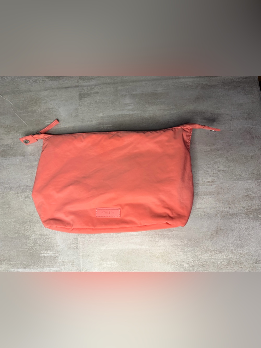 Athleta Coral Zip Cosmetic Pouch